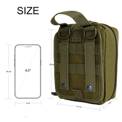 Tactical MOLLE First Aid Pouch, EDC Rip-Away Utility Bag for Outdoor Enthusiasts