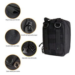 Tactical MOLLE First Aid Pouch, EDC Rip-Away Utility Bag for Outdoor Enthusiasts
