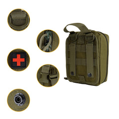 Tactical MOLLE First Aid Pouch, EDC Rip-Away Utility Bag for Outdoor Enthusiasts