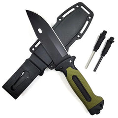 Tactical Survival Knife with Rescue Sheath, Compass, Whistle & Flint Armerado