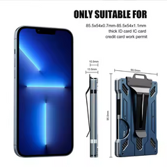 Elegant Card Holder Wallet Metal with Secure Clip