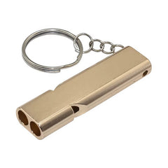 Emergency Survival Whistle – Double Tube Aluminum with Lanyard Keychain