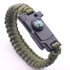 Paracord Bracelet with Knife /Whistle/Compass/ Flint