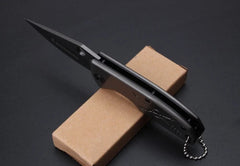 Engraved Steel Handle Folding Knife Armerado