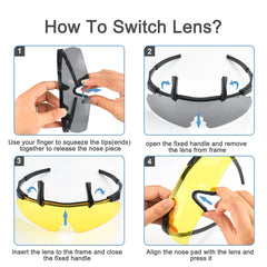 Tactical Sunglass with Interchangeable Lenses