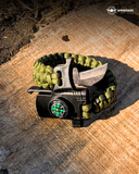 Paracord Bracelet with Knife  /Whistle/Compass/ Flint