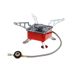 Mini Camping Stove With Hose - Compact Outdoor Stove with Enhanced Safety Gas Pipe