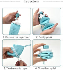 Foldable Water Bottle Compact Space-Saving Outdoor Gear