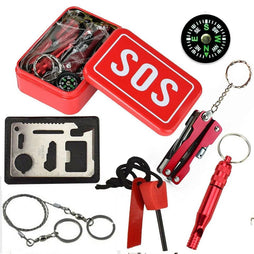 6-In-1 SOS Emergency Box Outdoor Survival Kit