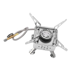 Mini Camping Stove With Hose - Compact Outdoor Stove with Enhanced Safety Gas Pipe