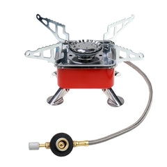 Mini Camping Stove With Hose - Compact Outdoor Stove with Enhanced Safety Gas Pipe