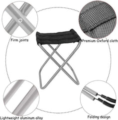 Portable Folding Stool Compact Ultralight Camping Seat with Pouch