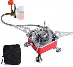 Mini Camping Stove With Hose - Compact Outdoor Stove with Enhanced Safety Gas Pipe