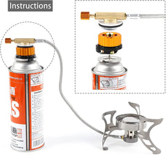 Screw-Type to Pin-Type Camping Adapter Armerado Stove Nozzle Converter for Outdoor Cooking