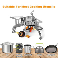 Windproof Camping Stove | Foldable Gas Stove for Outdoor Cooking