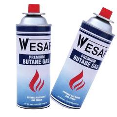 Pack of 4 High-Pressure Wesaf 225 gram butane can