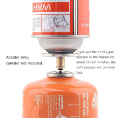 Butane Refill Converter for Outdoor Stoves