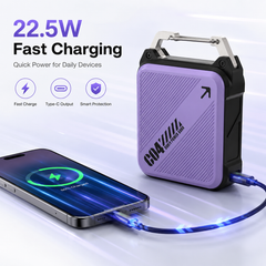 PowerFlex Charging Combo - 100W Retractable Cable + 10000mAh Power Bank