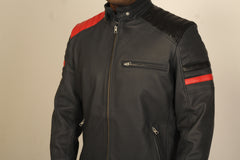 Men's Solid Biker Jacket