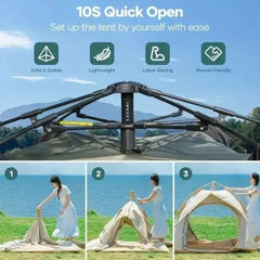 Instant Pop Up Hydraulic Camping Tent – 2–3 Person