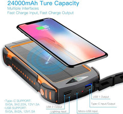 Solar power bank 20000mah battery capacity