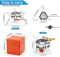 Windproof Camping Stove | Foldable Gas Stove for Outdoor Cooking