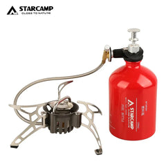 Multifuel Camping Stove with Windshield & Adapter for Butane, Petrol, Kerosene - Outdoor Cooking Gear