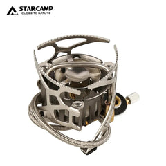 Multifuel Camping Stove with Windshield & Adapter for Butane, Petrol, Kerosene - Outdoor Cooking Gear