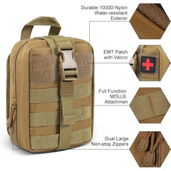 First Aid Pouch Military-Grade Rip-Away Outdoor Enthusiasts