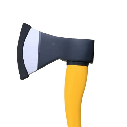 Heavy-Duty Camp Axe with Fiberglass Handle and Forged Steel Head