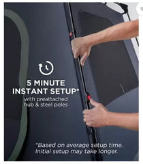 6 Person Weatherproof Family Tent with Pre-Attached Poles