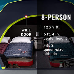 8 Person Dark Room SkyDome Camping Waterproof Dome Tent