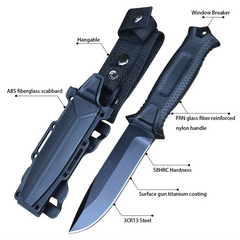USA-Made Outdoor Survival Knife with K Sheath