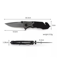 EDC Rescue Folding Pocket Knife with Seat Belt Cutter & Glass Breaker
