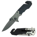 EDC Rescue Folding Pocket Knife with Seat Belt Cutter & Glass Breaker
