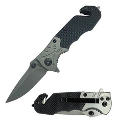 EDC Rescue Folding Pocket Knife with Seat Belt Cutter & Glass Breaker
