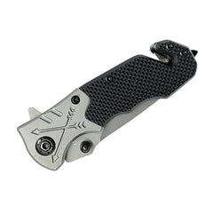EDC Rescue Folding Pocket Knife with Seat Belt Cutter & Glass Breaker