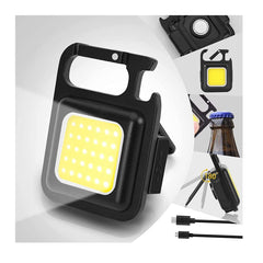 Rechargeable COB Keychain Flashlight with Magnetic Base