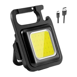 Rechargeable COB Keychain Flashlight with Magnetic Base