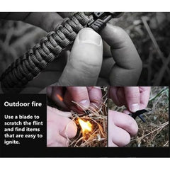 Paracord Bracelet with Knife  /Whistle/Compass/ Flint
