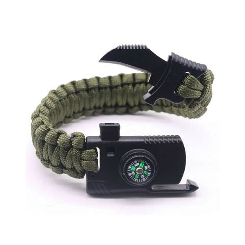 Paracord Bracelet with Knife  /Whistle/Compass/ Flint Armerado