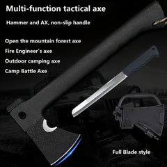 Axe with Knife and Flint Fire Starter