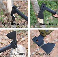 Axe with Knife and Flint Fire Starter