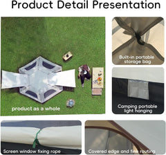 5-6 Person Camping Tent Portable Automatic Tent Waterproof Tent