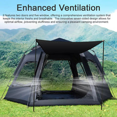 5-6 Person Camping Tent Portable Automatic Tent Waterproof Tent
