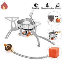 Alpine Gas Burner Windproof Foldable Gas Stove for Outdoor Cooking