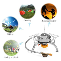 Alpine Gas Burner Windproof Foldable Gas Stove for Outdoor Cooking