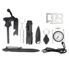 10  Emergency Survival Kit Outdoor Gear for Camping and Hiking