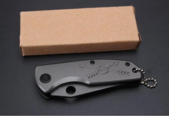 Engraved Steel Handle Folding Knife Armerado