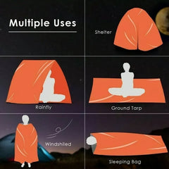 Reusable Foil Blanket Thermal Mylar Outdoor Survival Gear